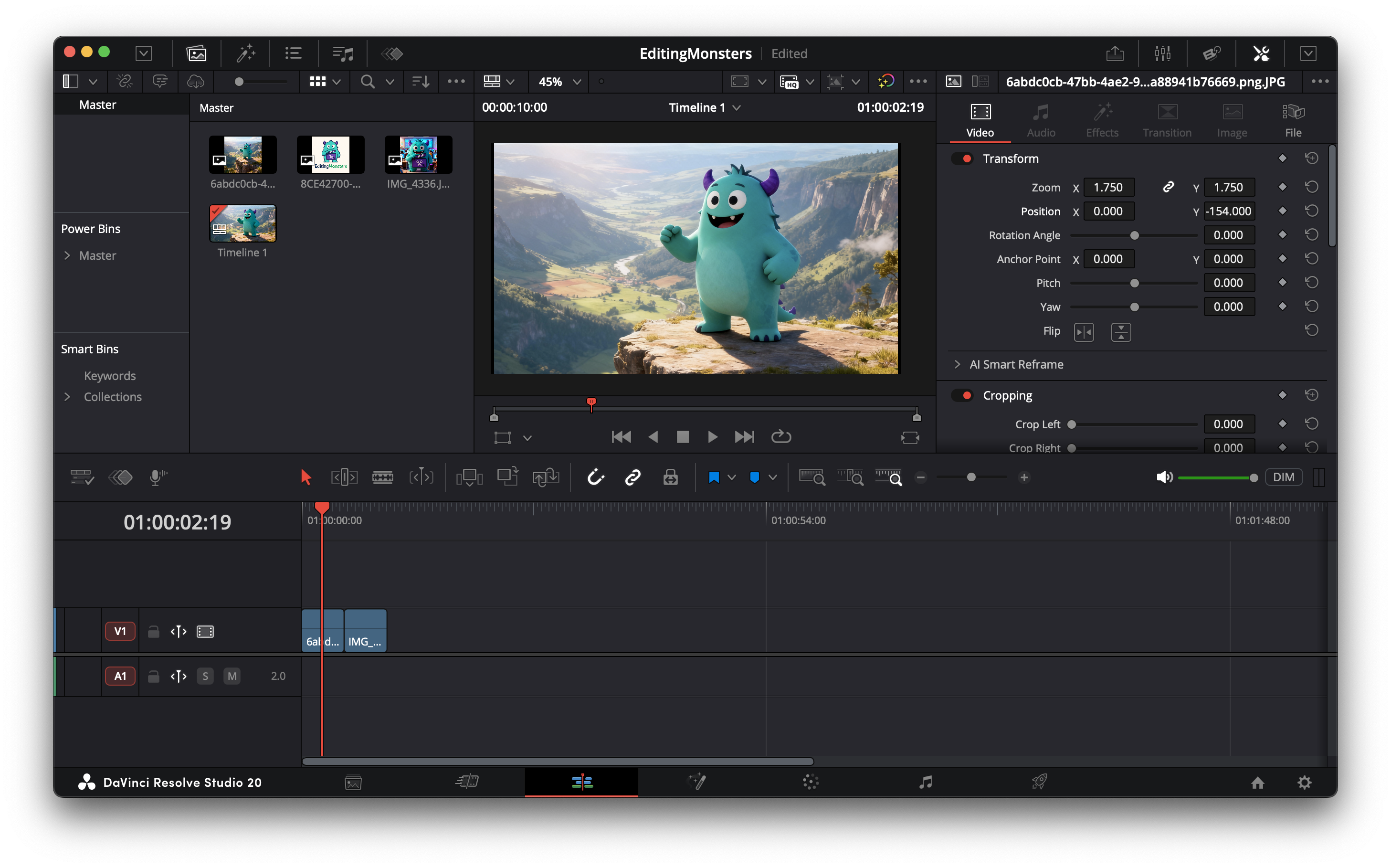 EditingMonsters Video Timeline Editor